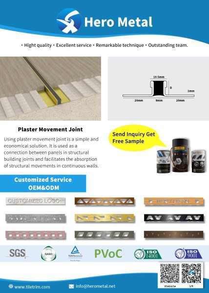 Expansion joint datasheet of hero metal tile trim china mafacturer Expansion joint datasheet of hero metal tile trim china mafacturer